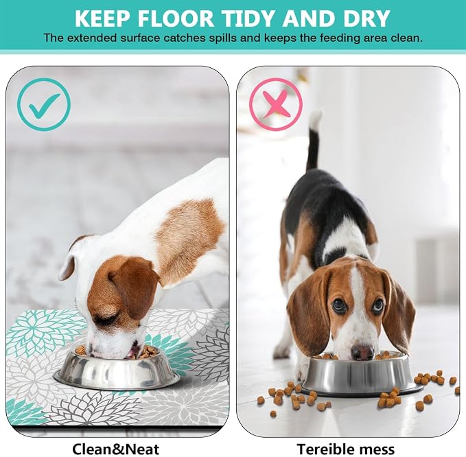 Pet Feeding Mat for Floors Waterproof Dog Mat for Food and Water Absorbent - Image 4