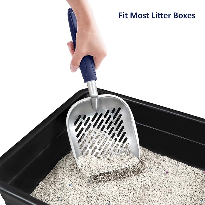 WePet Cat Litter Scoop, Aluminum Alloy Sifter, Kitty Metal Scooper, Deep Shovel - Image 6
