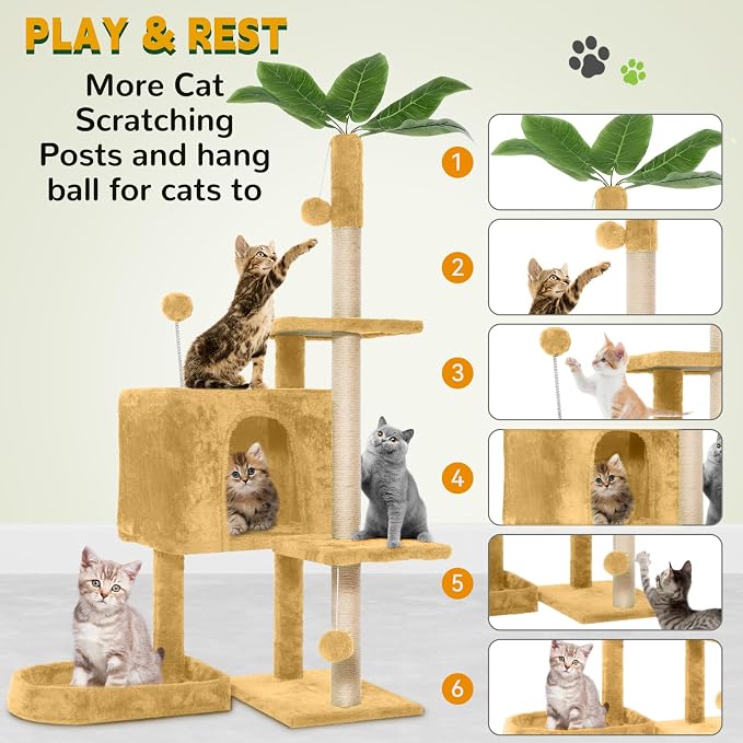 52in Multi-Level Cat Tower - Image 3