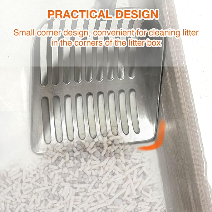 Cat Litter Scoop, Kitty Metal Scooper, Aluminum Alloy Sifter, Kitten Pooper - Image 4