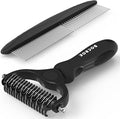 Pet Grooming Combo: Undercoat Rake, Dematting Deshedding Brush by Docrok