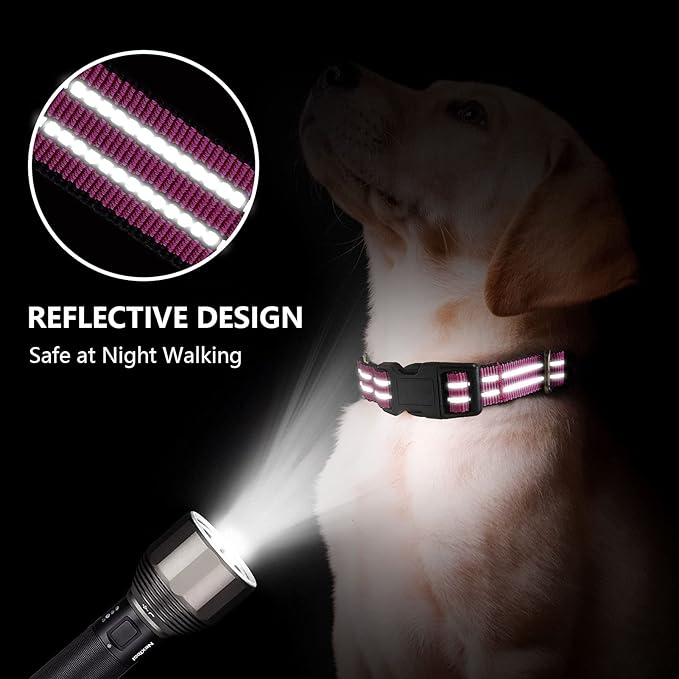 Hikiko Martingale Dog Collars Reflective Nylon Dog Collar - Image 3