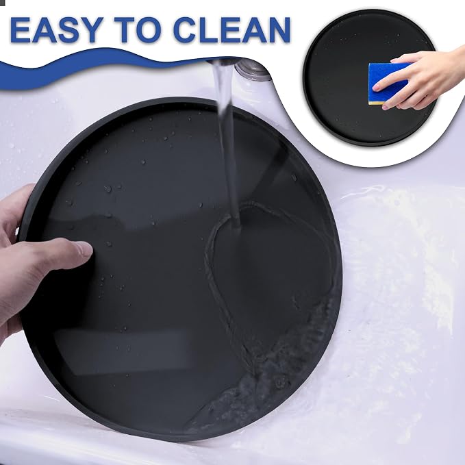 4 PCS Thickened Pet Silicone Food Mat, Nonslip Waterproof Cat Dog Feeding Bowl - Image 7