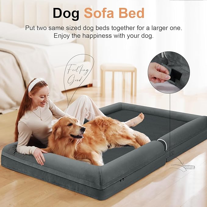 Large Dog Bed Orthopedic Washable: Beds Bolster XL Bed Large Big Dogs Memory - Image 3