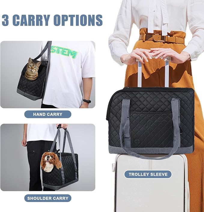 Dog Purse Carrier for Small Dogs, Soft Sided Pet Carrier - Image 3