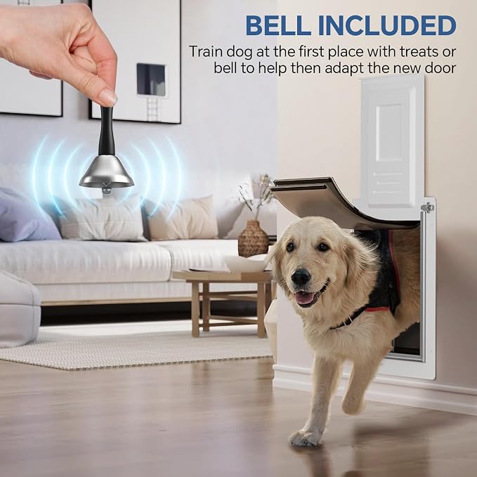 Dog Door for Wall Steel Frame, Telescoping Tunnel & Double Food-Grade Silicone - Image 8
