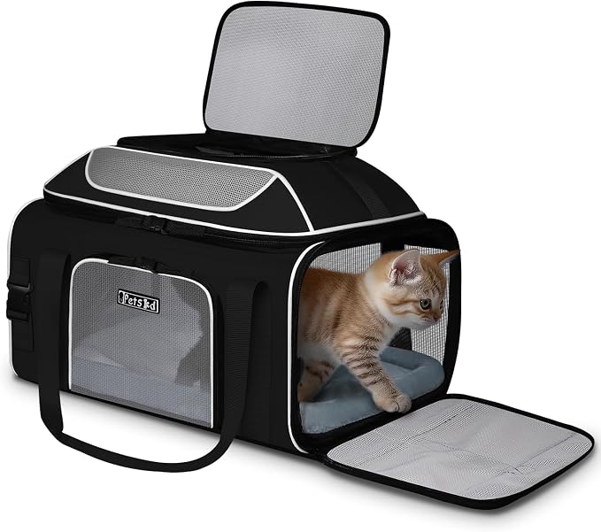 Petskd Top-Expandable Pet Carrier 19x13x9 Inches Southwest Allegiant Airlines by Petskd
