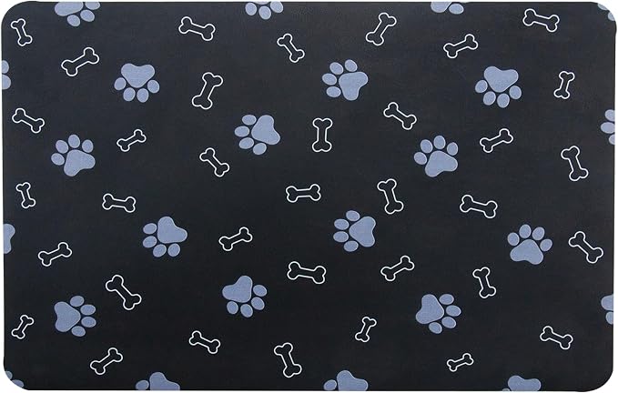 Pet Cat Dog Food Non Slip Mat for Water Bowl, Quick Dry Absorbent Feeding Mat - Image 8