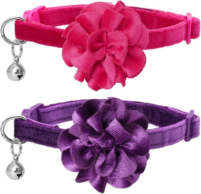 azuza 2 Pack Cat Collar Floral by azuza