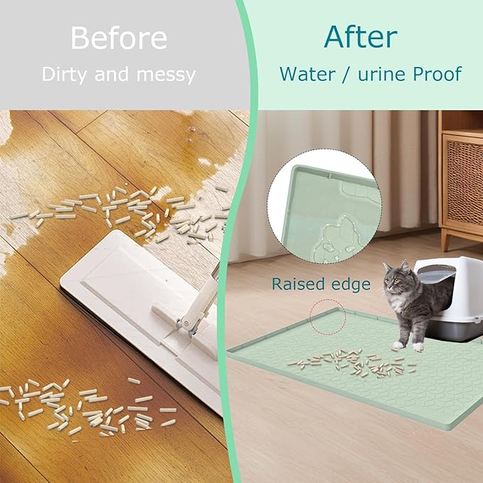 Cat Litter Mat, Silicone Large Cat Litter Trapping Mat - Image 5