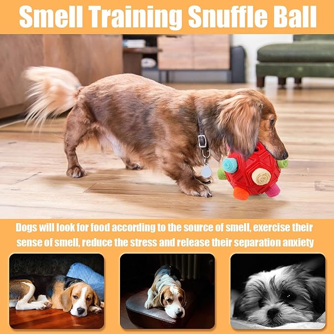 Dog Snuffle Ball-Interactive Puzzle Dog Toys Encourage Natural Foraging Skills - Image 3