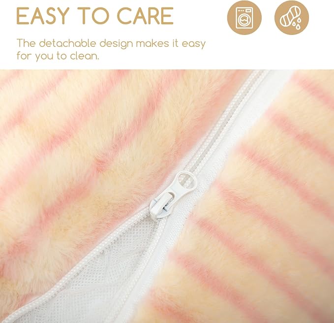 Hollypet Cat Bed Fluffy Plush Mutifuctional Double-Layer Soft Pet Couch - Image 7