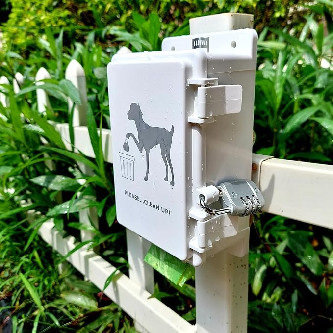 Dog Poop Bag Dispenser Wall Mounted Outdoor Pet Poop Bags Storage Container - Image 3