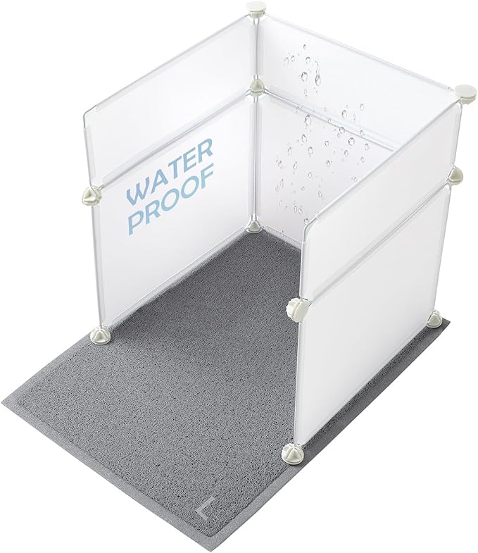MEEXPAWS Cat Litter Box Enclosure Splash Guard Large L19×W19×H20 inch, Light by PETPRODUCTS