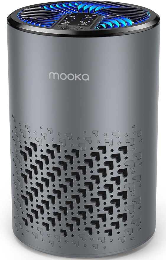 Air Purifiers for Bedroom Home, MOOKA HEPA Air Purifier for Home Pets by MOOKA