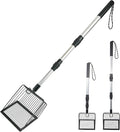 Cat Litter Scoop with Extendable Long Handle, 22.2"-42.5" No Bending Back Metal by NeatHouse