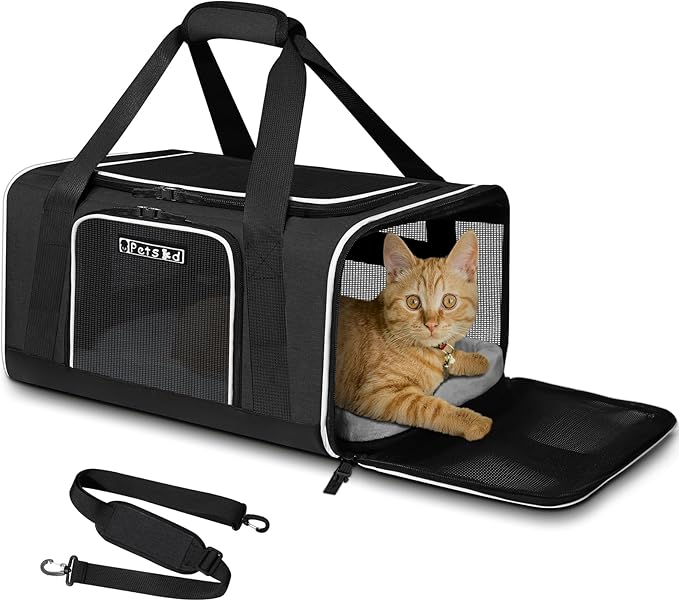 Petskd Pet Carrier 17x13x9.5 Southwest Airline Approved, Pet Travel Carrier Bag by Petskd