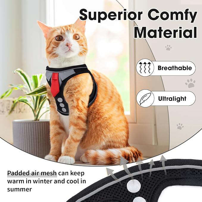 Cat Harness and Leash Set for Walking Escape Proof, Soft Adjustable Kitten - Image 8