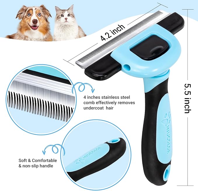 MIU COLOR Pet Grooming Brush, Deshedding Tool - Image 2