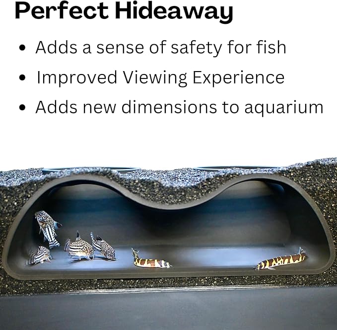 Aquarium Underground Tunnel Cave Natural Curve Two Hole | Viewing Fish & Shrimp - Image 4