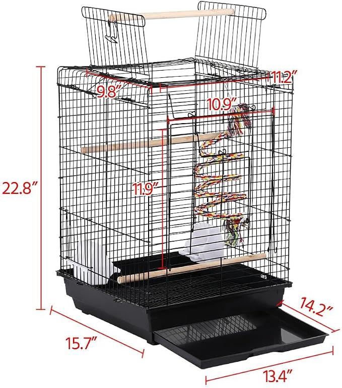 Yaheetech Open Play Top Travel Bird Cage - Image 3
