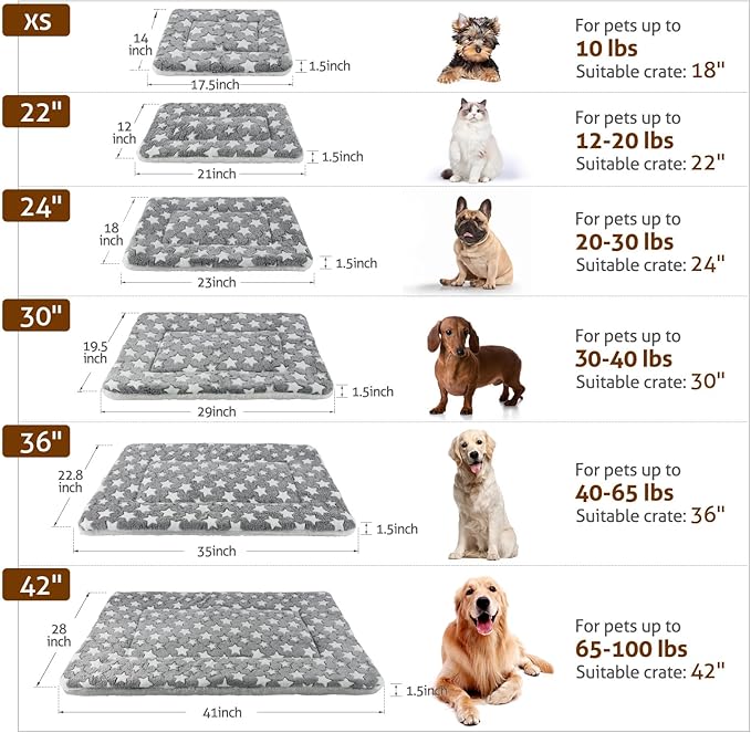 Mora Pets Dog Bed Crate Pad Ultra Soft Pet Bed - Image 4