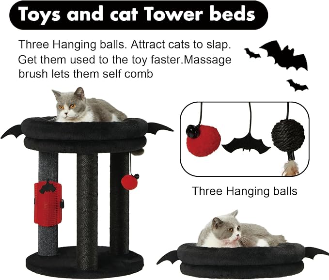 MECOOL 4in1 Small Cat Tree, Scratching Post - Image 7
