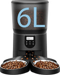 Automatic Cat Feeders for 2Cats, 6L/25cup Automatic Cat Food Dispenser by CORGOTE