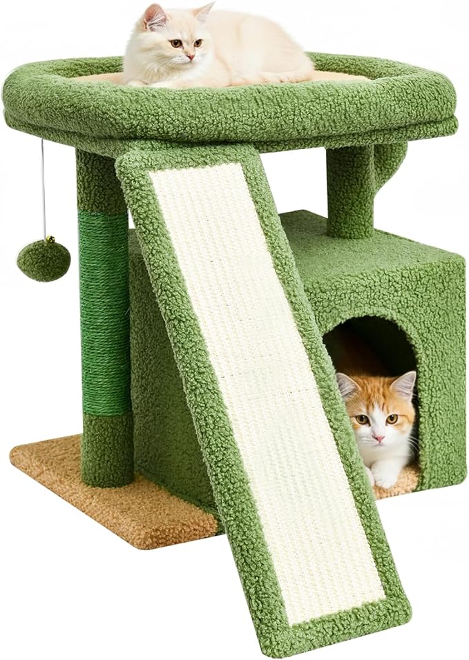 Small Cactus Cat Tree for Indoor Cats, Unique Cactus Cat House by SIYIPURR