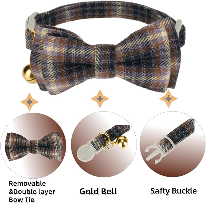 2 Pack Soft Cotton Cat Collars - Image 3