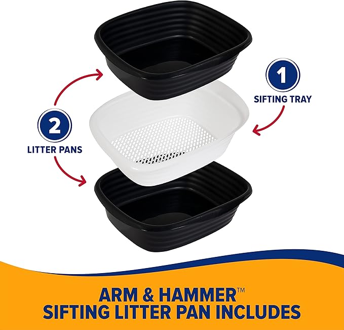Arm & Hammer Large Sifting Litter Box Scoop Free Cat Litter Tray - Image 3