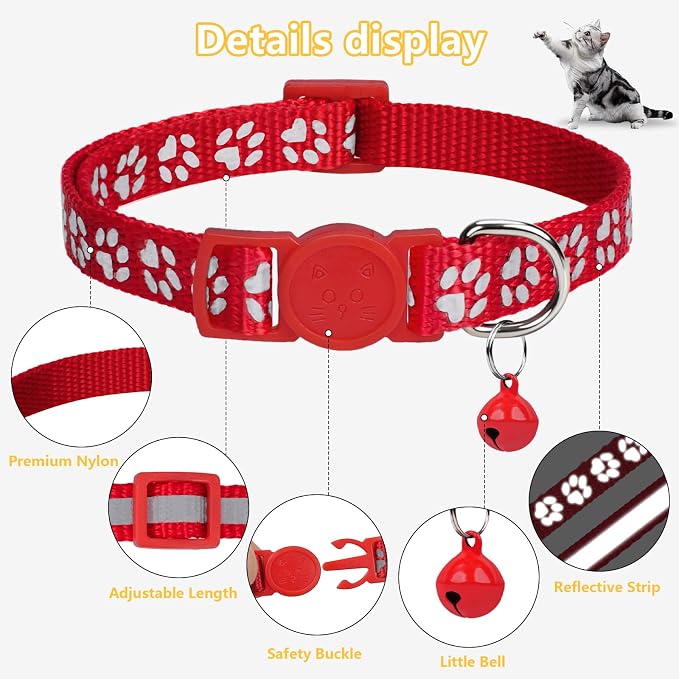 Taglory Reflective Cat Collar Breakaway - Image 5