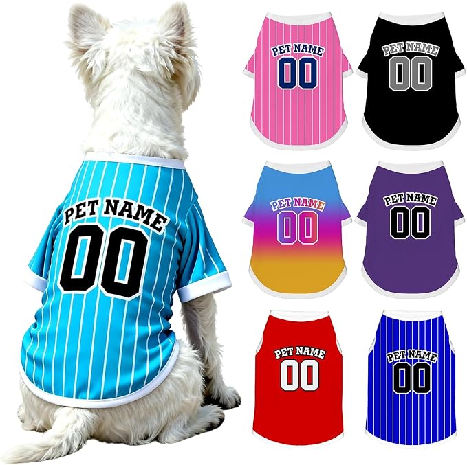 Custom Dog Shirt Personalized Pet Jersey Shirts by Unknown