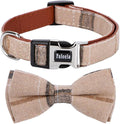 Faleela Soft &Comfy Bowtie Dog Collar, Detachable and Adjustable Bow Tie Collar by Faleela