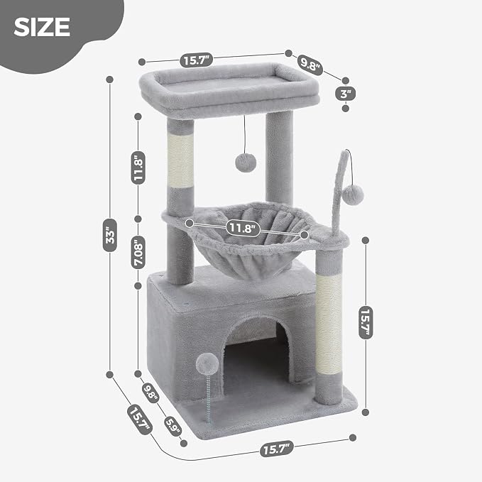 PEQULTI 4-in-1 Cat Tree, Scratching Post - Image 6