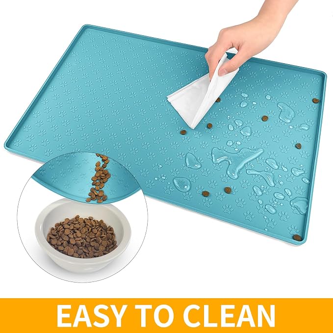 Ptlom Dog Food Mat Anti-Slip Pet Bowl Mats - Image 5