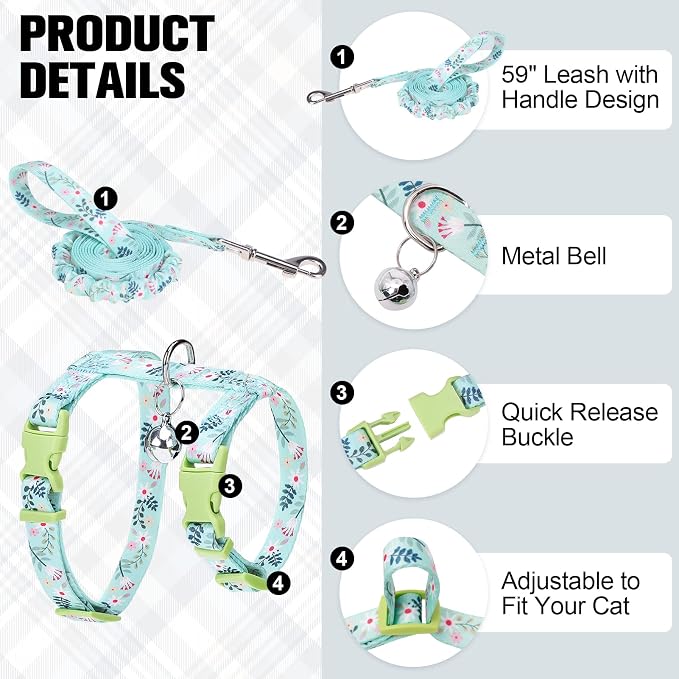 BEAUTYZOO Cat Harness and Leash Set Escape Proof - Image 2