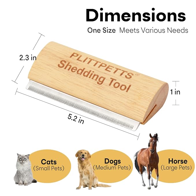 Dog Brush for Shedding, Deshedding Grooming Tool for Dogs, Cats & Horses - Image 2