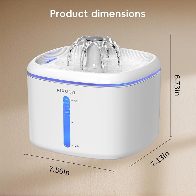 Cat Water Fountain, 84oz/2.5L Pet Cat Fountain – Ultra Quiet Upgraded Automatic - Image 9