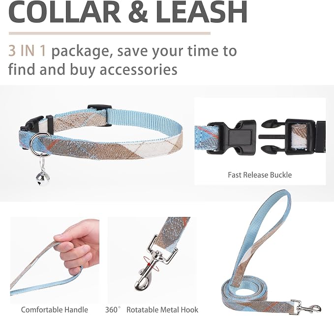 PUPTECK Adjustable Dog Harness Collar and Leash Set Step in No Pull Pet Harness - Image 4
