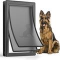 Aluminum XL Dog Door for Exterior Door, Open Size:24.4" H x 13.8" W, Heavy Duty by LockOutWorriesLetFreedom