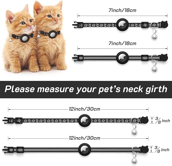 2 Pack Airtag Cat Collar Breakaway - Image 5