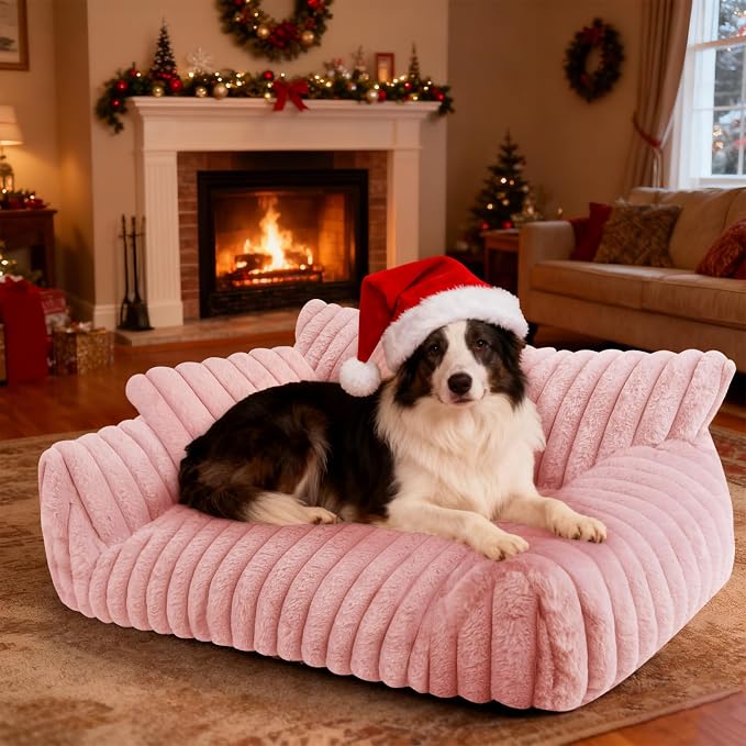 Cute Dog Cat Couch for Medium Large Dogs, Fluffy Pet Sofa Dog Couch Bed by Unknown