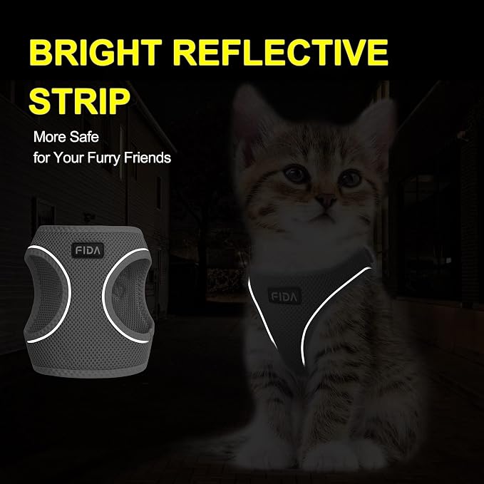 Fida Comfy Dog Harness with Leash, Soft Puppy Vest Escape Proof, Breathable - Image 4