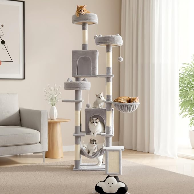 DUMOS Tall Cat Tree 75 Inch, Large Multi-Level Cat Tree Tower - Image 7