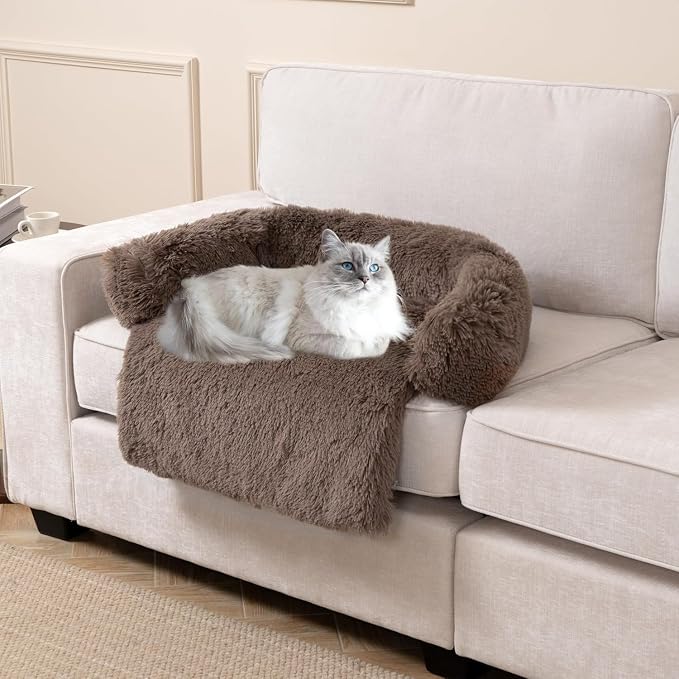 Calming Dogs/Cats Bed Mats, Dog Pad Washable Removable Couch Cover, Plush Long by Tinaco