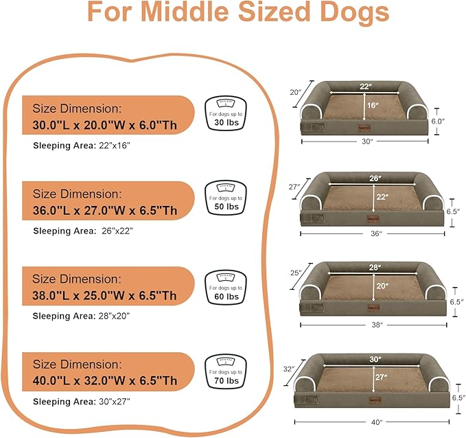 Large Dog Bed Orthopedic Washable: Beds Bolster XL Bed Large Big Dogs Egg Crate - Image 6