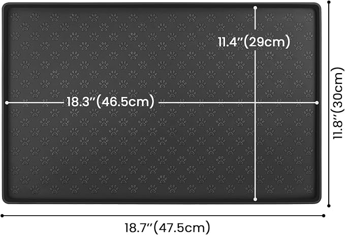 Ptlom Pet Placemat for Dog and Cat, Mat for Prevent Food and Water Overflow - Image 3