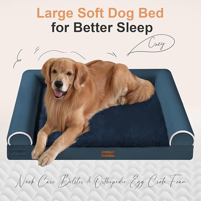 Large Dog Bed Orthopedic Washable: Jumbo Dog Bed Bolster Extra Large Dogs Egg - Image 2
