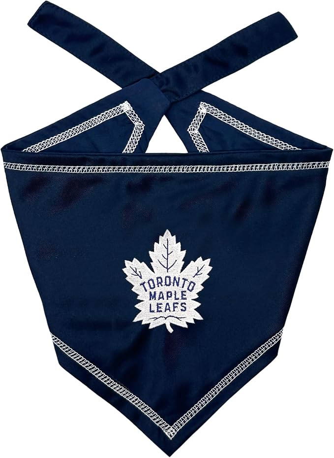 Pets First NHL Toronto Maple Leafs TIE Bandana, Size Large/X-Large. Dog Bandana by PETSFIRST